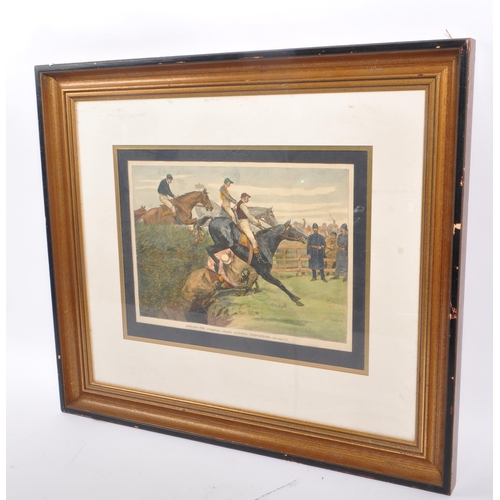 824 - Equestrian Interest - A late 19th century circa. 1890 Victorian framed and glazed Grand National Ste... 