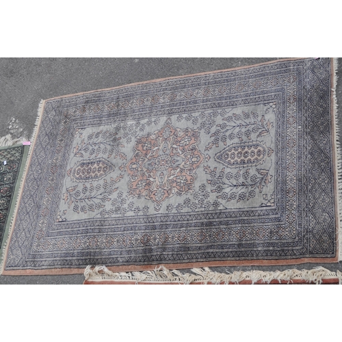 846 - A collection of five bokhara small proportioned Persian manner floor rugs. Each rug being of varied ... 