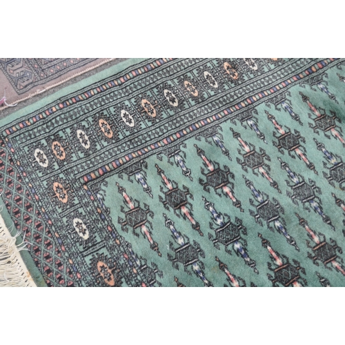 846 - A collection of five bokhara small proportioned Persian manner floor rugs. Each rug being of varied ... 