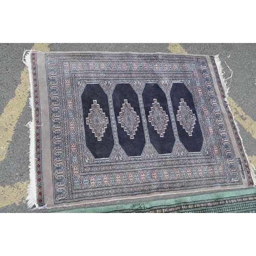 846 - A collection of five bokhara small proportioned Persian manner floor rugs. Each rug being of varied ... 