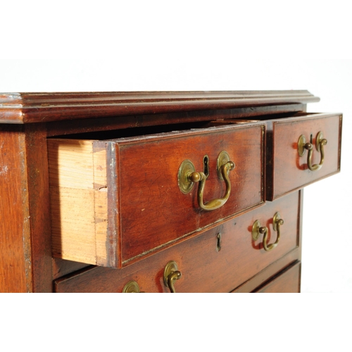 848 - A late 19th century Victorian mahogany bachelor's chest of drawers. The chest of drawers raised on b... 