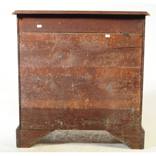 848 - A late 19th century Victorian mahogany bachelor's chest of drawers. The chest of drawers raised on b... 