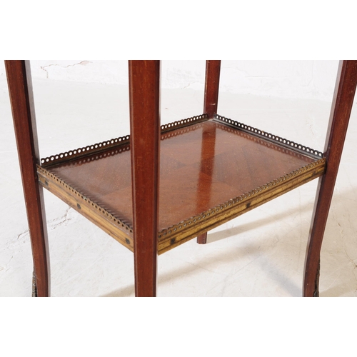 851 - A late 19th century Louis XVI revival style mahogany parquetry inlaid torchere side table. The table... 