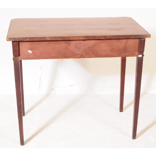 862 - A 19th century Victorian mahogany side / hall table. Rectangular form with twin parallel stationary ... 