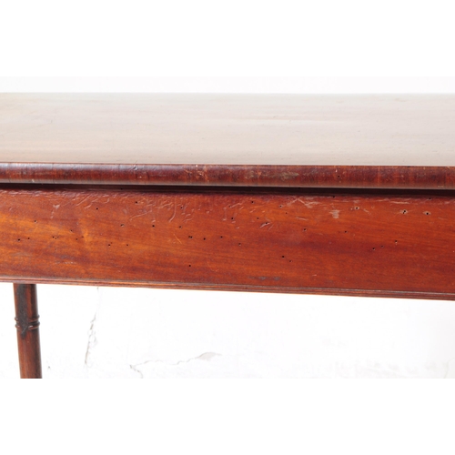 866 - Early 19th Century Victorian mahogany side / hall writing table. Rectangular form with single full l... 