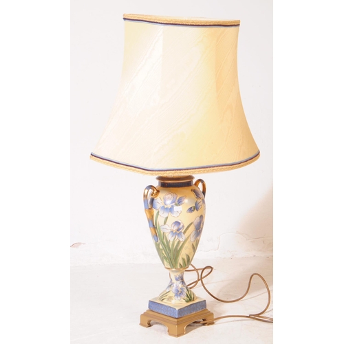 871 - A large 20th Century circa 1920s / 1930s Chinese converted lidded china vase / urn into table lamp l... 