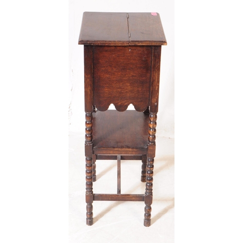 895 - A vintage early 20th century circa 1920s bobbin turned smokers / tobacco cabinet. Square form with h... 