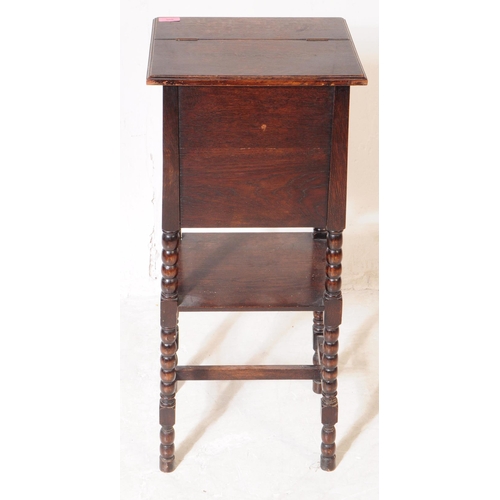 895 - A vintage early 20th century circa 1920s bobbin turned smokers / tobacco cabinet. Square form with h... 