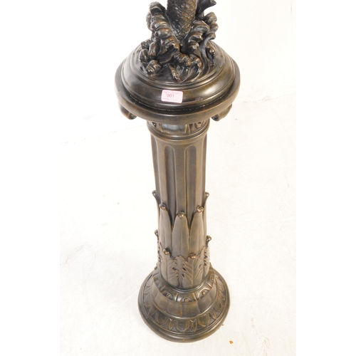 901 - Widdop & Bingham - A contemporary Tiffany Art Nouveau half nude female mermaid standing light lamp. ... 