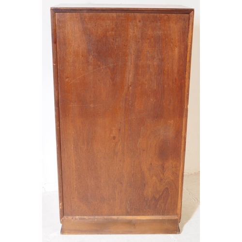 925 - An Art Deco circa 1930s figured burr walnut tallboy chest of drawers. Rectangular form with twin cab... 