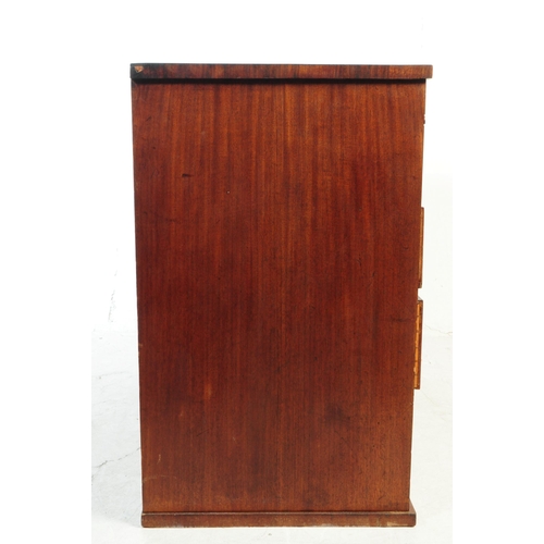 927 - A Victorian 19th century mahogany chest of drawers. Rectangular form with three parallel  short draw... 