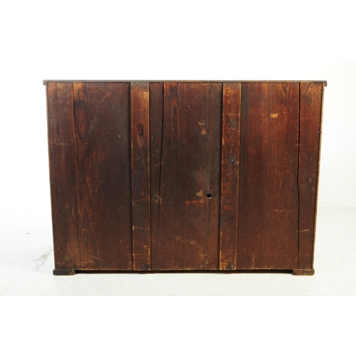 927 - A Victorian 19th century mahogany chest of drawers. Rectangular form with three parallel  short draw... 