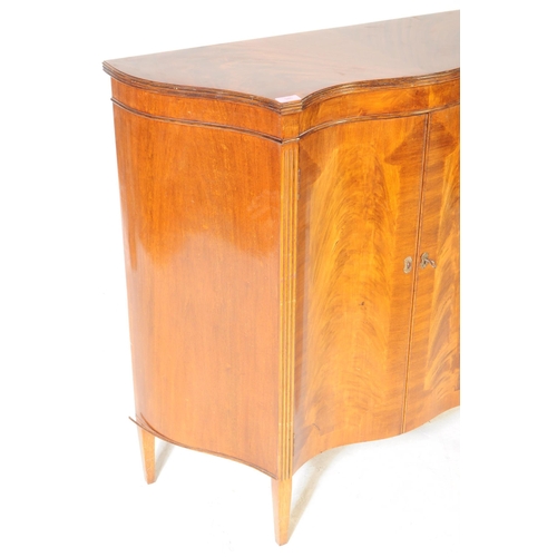 946 - Cameo Furniture - A vintage mid 20th century Cameo Furniture serpentine fronted Queen Anne revival d... 