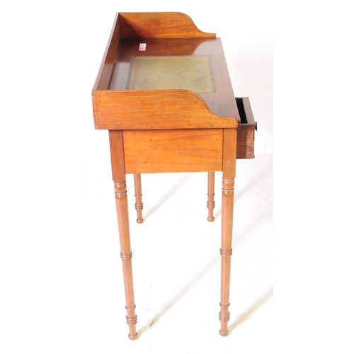 958 - A 19th century Victorian mahogany writing desk / hall table. Raised on turned tapered legs on rounde... 