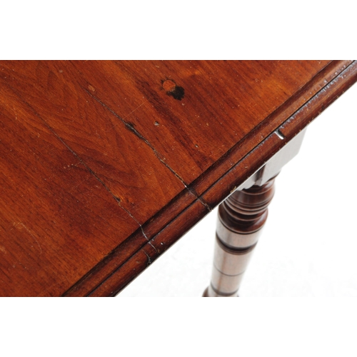 962 - A 19th century Victorian mahogany writing desk / console hall table. The table raised on tapered tur... 