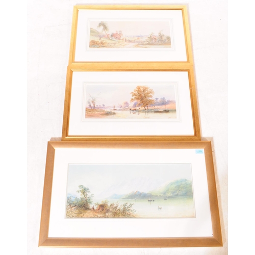 970 - EL Herring ( British 19th Century) A series of 3 watercolours, signed and dated (1890s) to include f... 