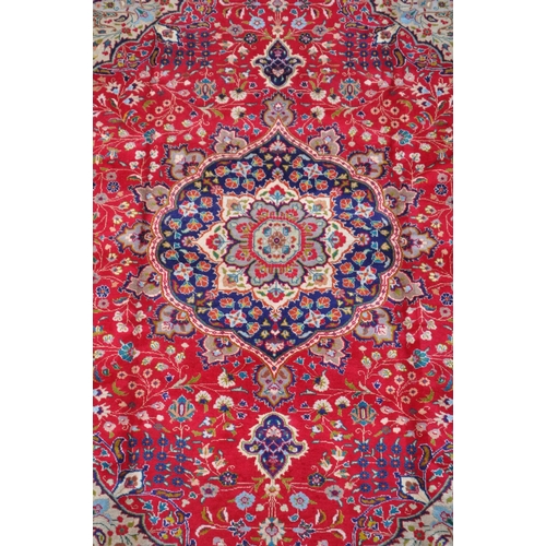 976 - A 20th Century North West Persian Mahal runner carpet floor rug having floral style central medallio... 