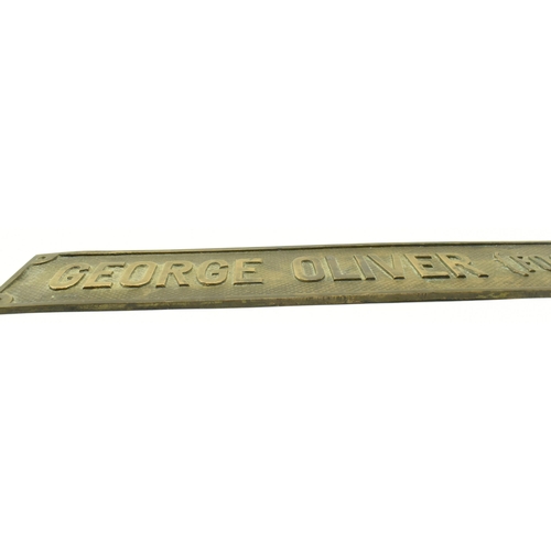 119 - George Oliver Footwear Ltd., Bristol - A vintage 20th century cast iron business door sign. The sign... 