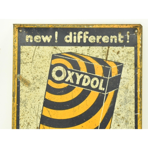 16 - Oxydol - a vintage mid 20th century point of sale tin advertising sign. The sign of small rectangula... 