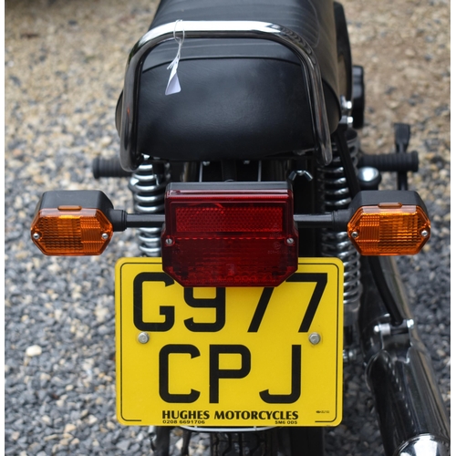 2 - G977 CPJ - a 1989 243cc MZ Motorenwerke Zschopau motorcycle. Black, with white detailing. First regi... 