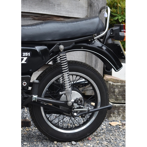 2 - G977 CPJ - a 1989 243cc MZ Motorenwerke Zschopau motorcycle. Black, with white detailing. First regi... 