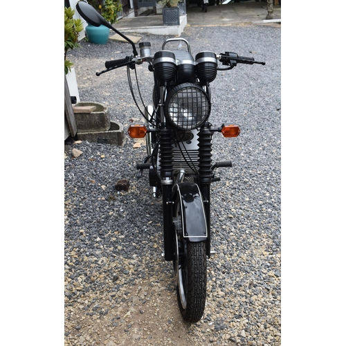 2 - G977 CPJ - a 1989 243cc MZ Motorenwerke Zschopau motorcycle. Black, with white detailing. First regi... 