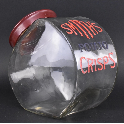 22 - Smith's Potato Crisps - a vintage 20th century 1920s Art Deco Smith's Potato Crisps glass advertisin... 