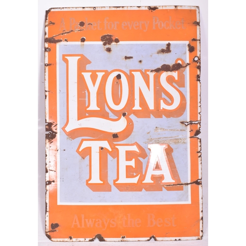 33 - Lyon's Tea - a large vintage early to mid 20th century Lyons Tea point of sale / shop display porcel... 