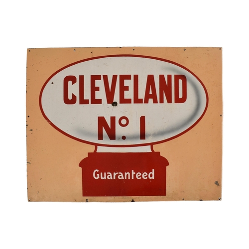 37 - Cleveland No. 1 Guaranteed - a mid 20th century Cleveland No. 1 Guaranteed porcelain enamel advertis... 