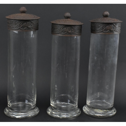 40 - Rowntrees - an early 20th century Edwardian circa 1905 Rowntrees glass shop display sweet jars with ... 