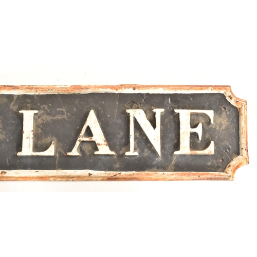 41 - Southampton Football Club interest - a vintage mid century circa 1940s cast iron St Mary's Lane sign... 