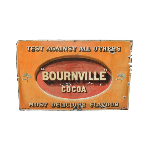 45 - Cadbury's Bournville Cocoa - a vintage 20th century 1920s Cadbury's Bournville Cocoa porcelain ename... 