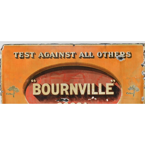 45 - Cadbury's Bournville Cocoa - a vintage 20th century 1920s Cadbury's Bournville Cocoa porcelain ename... 