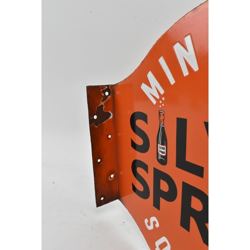 48 - Silver Spring - a retro mid 20th century 1950s Silver Spring porcelain enamel advertising double sid... 