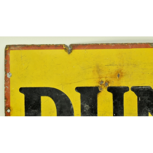 55 - Dunlop - an early to mid 20th century Dunlop point of sale / forecourt advertising porcelain enamel ... 