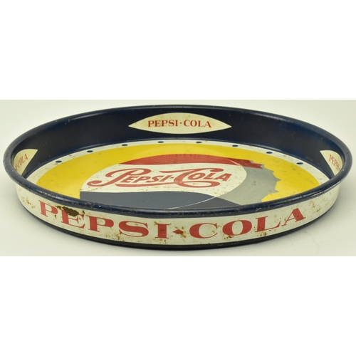 56 - Pepsi-Cola - a vintage mid century Pepsi Cola advertising enamel tin drinks tray. The tray painted w... 