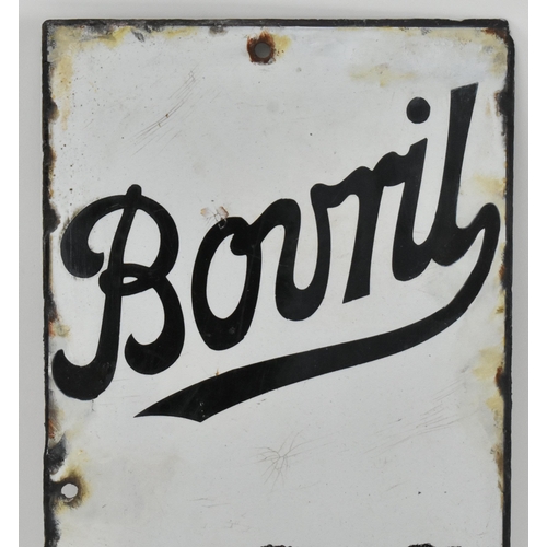 95 - Bovril - a scarce early 20th century 1920s Bovril porcelain enamel advertising point of sale shop di... 