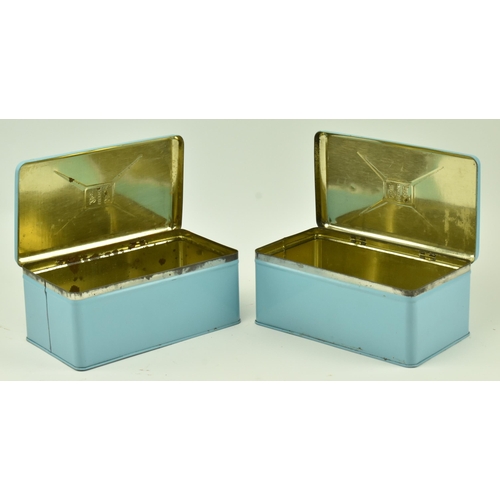 97 - Brexton - a vintage mid century circa 1950s motoring picnic set, presented in blue mock leather carr... 