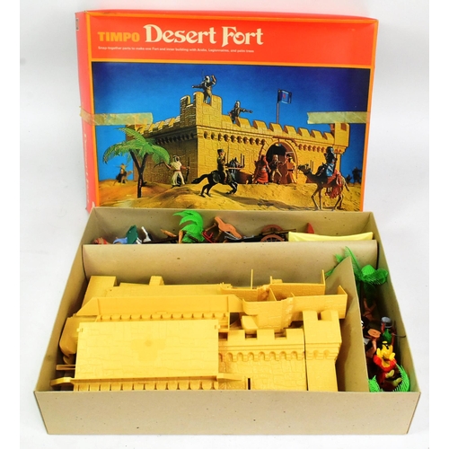 1 - Toy Soldiers - a vintage Timpo Desert Fort playset containing a snap together fort, Arabs and Foreig... 