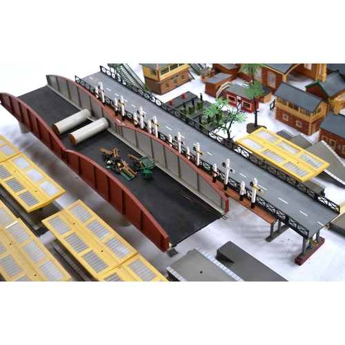 110 - Model Railway - a large collection of assorted OO gauge model railway trackside accessories to inclu... 