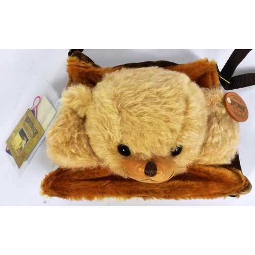 115 - Teddy Bears - a Limited Edition Merrythought made Cheeky Bear handbag. Golden and brown mohair with ... 