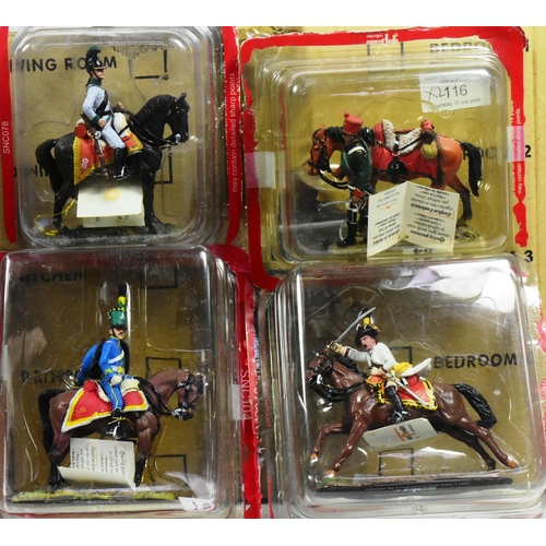 116 - Toy Soldiers - a collection of x63 assorted Del Prado Horse Mounted / Cavalry toy soldiers. The high... 