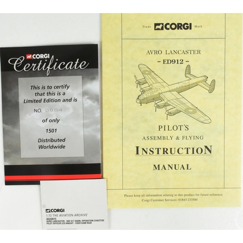 120 - Diecast - a Limited Edition Corgi Aviation Archive 1/72 scale diecast model AA32615 Avro Lancaster B... 