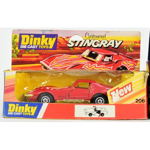 121 - Diecast - x3 original vintage Dinky Toys boxed diecast models comprising; 131 Jaguar E-Type, 244 Ply... 