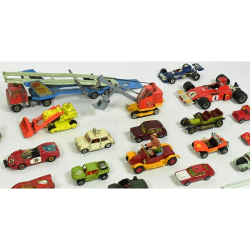 122 - Diecast - a collection of of vintage diecast model cars and other vehicles to include Corgi Toys, Ma... 