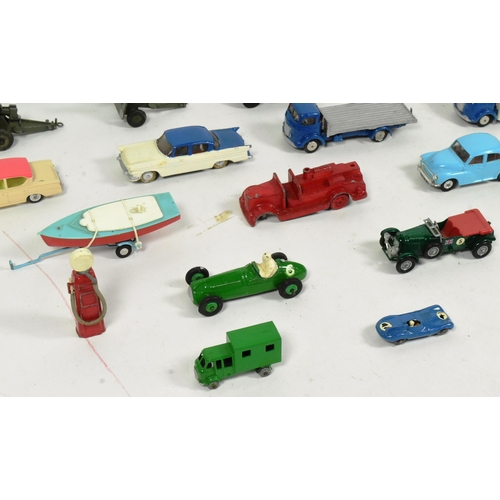 128 - Diercast - a collection of assorted vintage diecast model cars and military vehicles to include x2 T... 