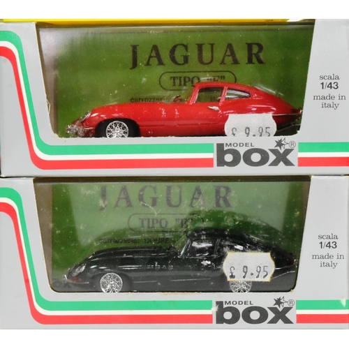 138 - Diecast - a collection of x10 Italian and French made diecast model Jaguar cars. Largely 1/43 scale ... 