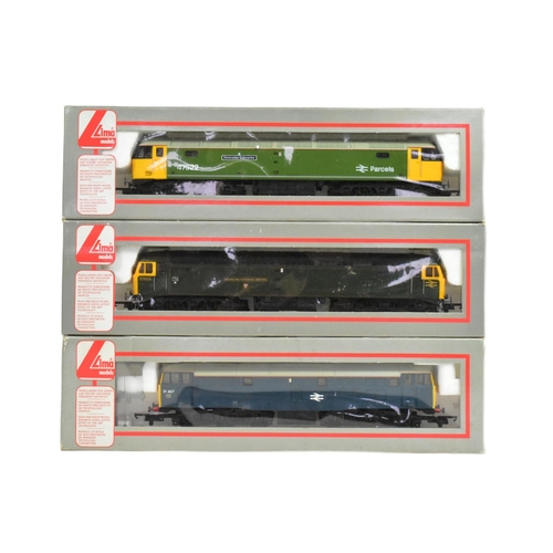 157 - Model Railway - x3 vintage Lima OO gauge model railway trainset locomotive diesel engines, comprisin... 