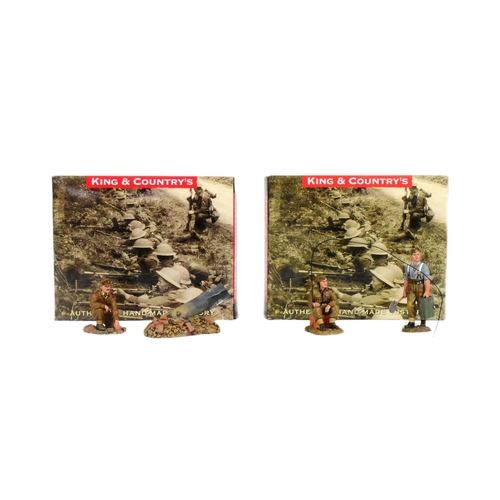 158 - King & Country - x2 original King & Country 1/30 scale hand painted models comprising; FOB072 Danger... 