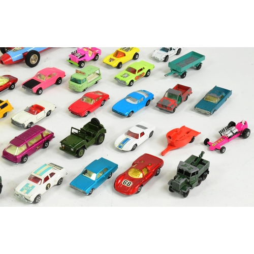 175 - Diecast - a collection of vintage diecast model cars of various scales and makers. Largely Hot Wheel... 